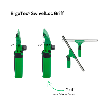 Bild von ErgoTec® SwivelLoc Griff – für Fensterabzieher - Flexibel schwenkbar für schwer erreichbare Stellen